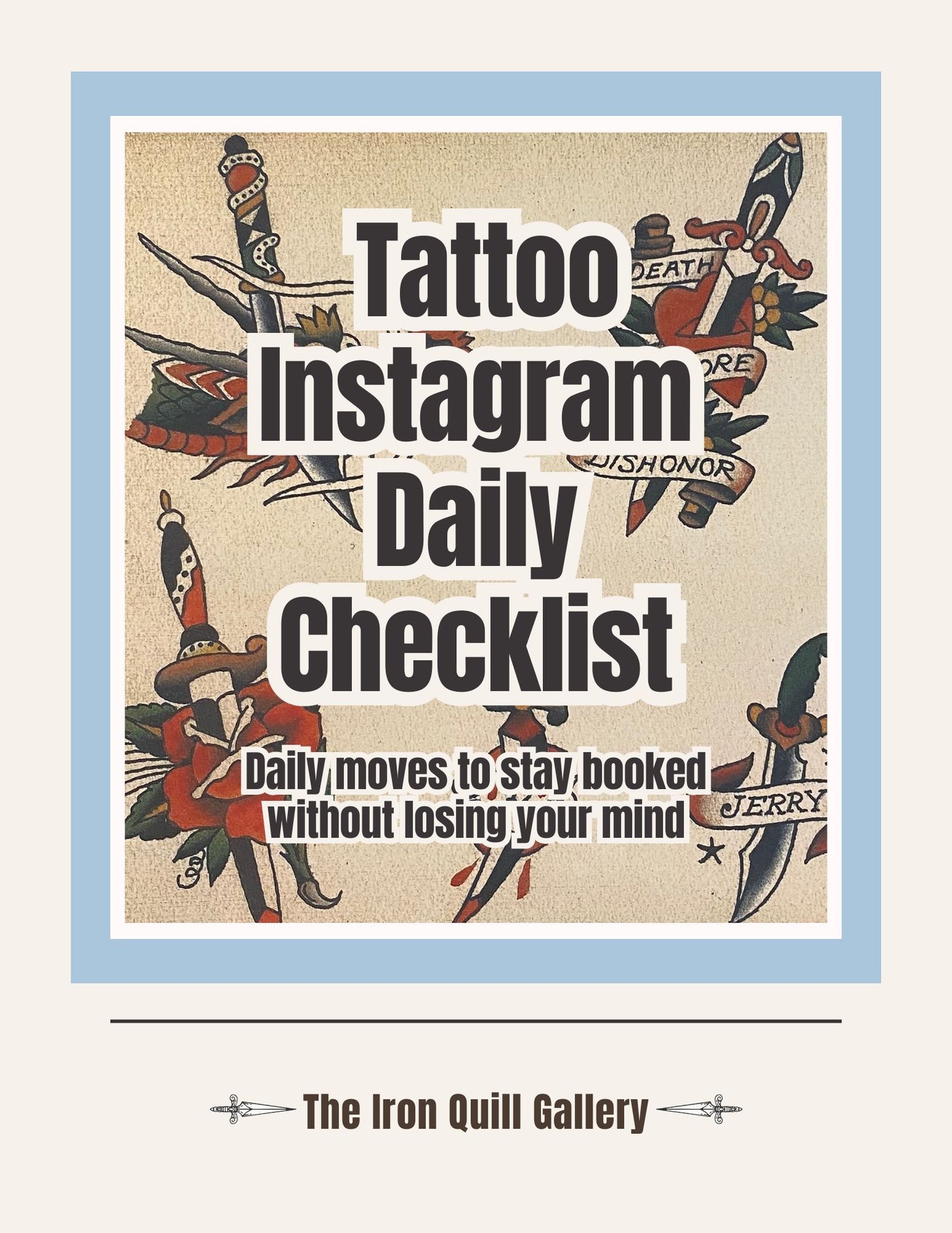 Tattooer Tools: Tattoo Instagram Daily Checklist